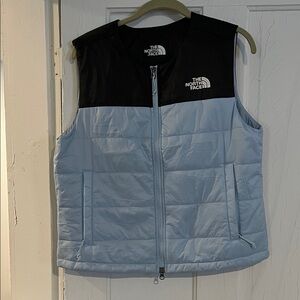The North Face Women's Pardee Insulated Vest in Angel Falls Blue and TNF Black